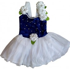 Cute Fashion Kids Girls Baby Princess Party Flower Dresses Skirt Clothes 3 - 6 Months (Blue)